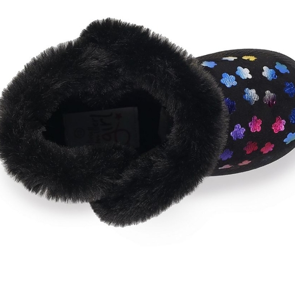 Olivia Miller Flower Fuzzy Boots-PINK - Picture 2 of 3